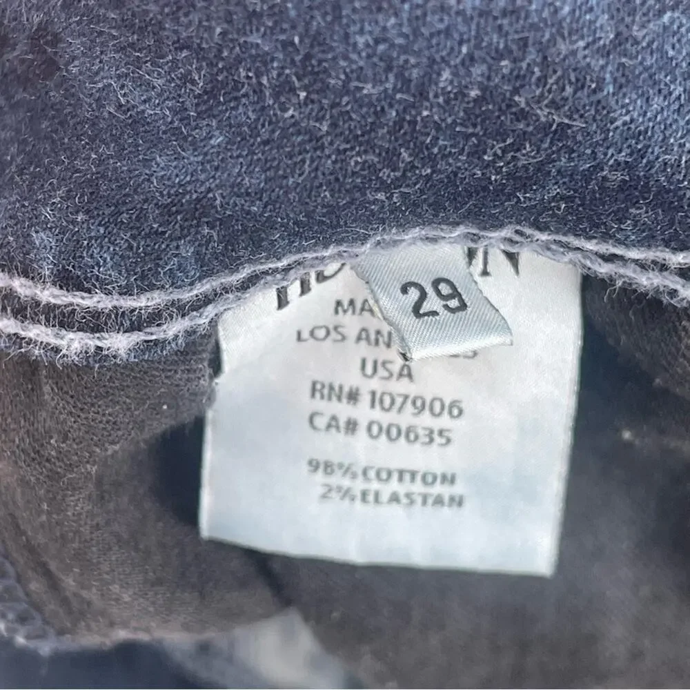 HUDSON Dark wash denim shorts raw hem size 29